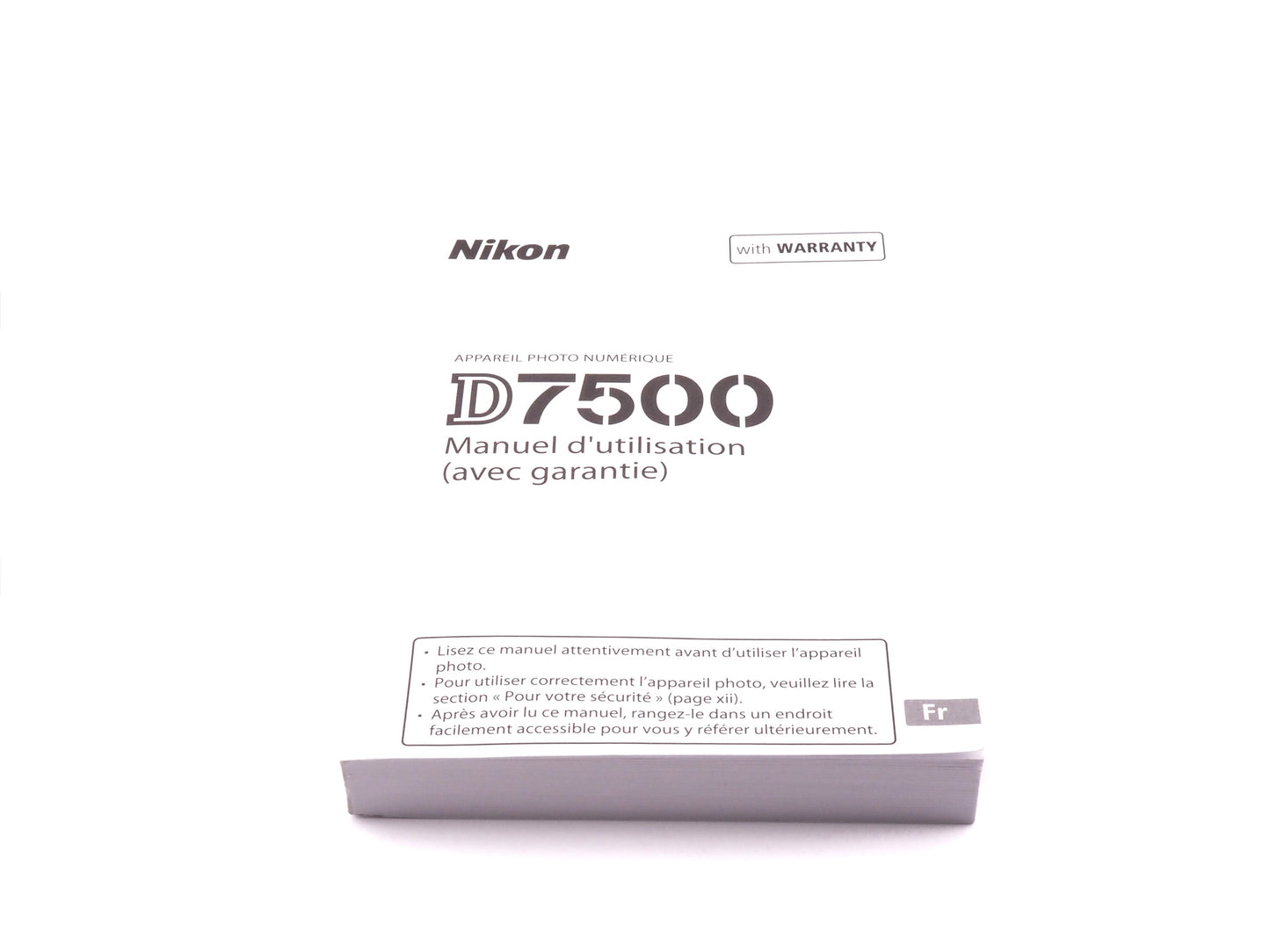 Nikon D7500 Instructions