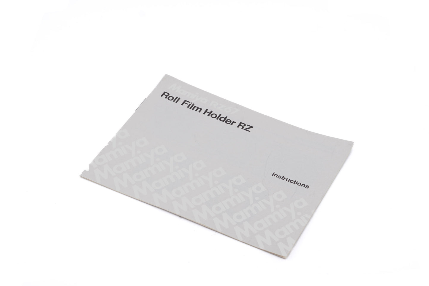 Mamiya RZ67 Roll Film Holder Instructions