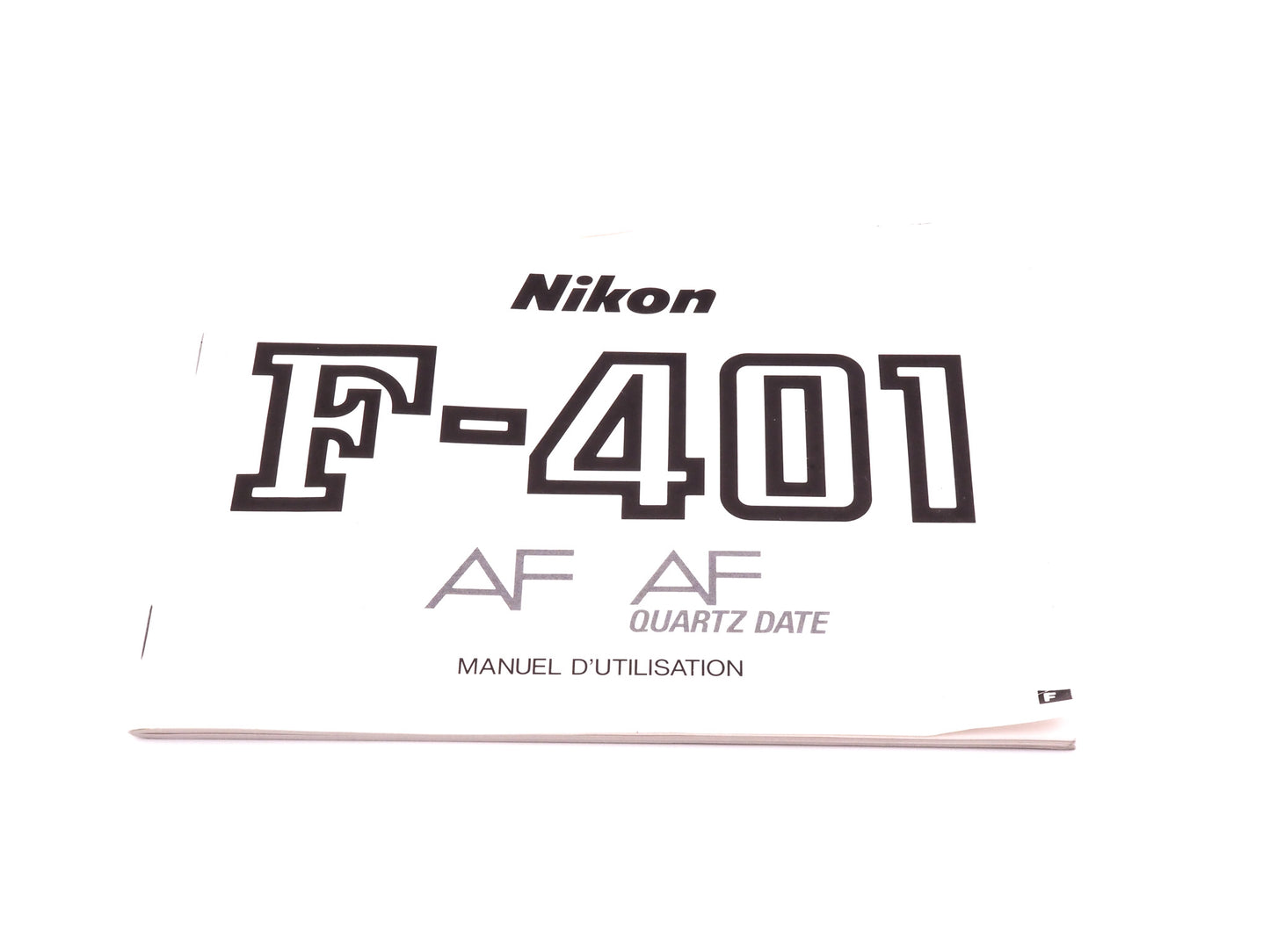 Nikon F-401 AF / AF Quartz Date Instructions