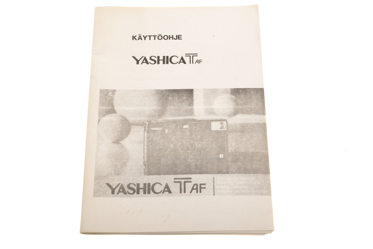 Yashica T AF Instructions