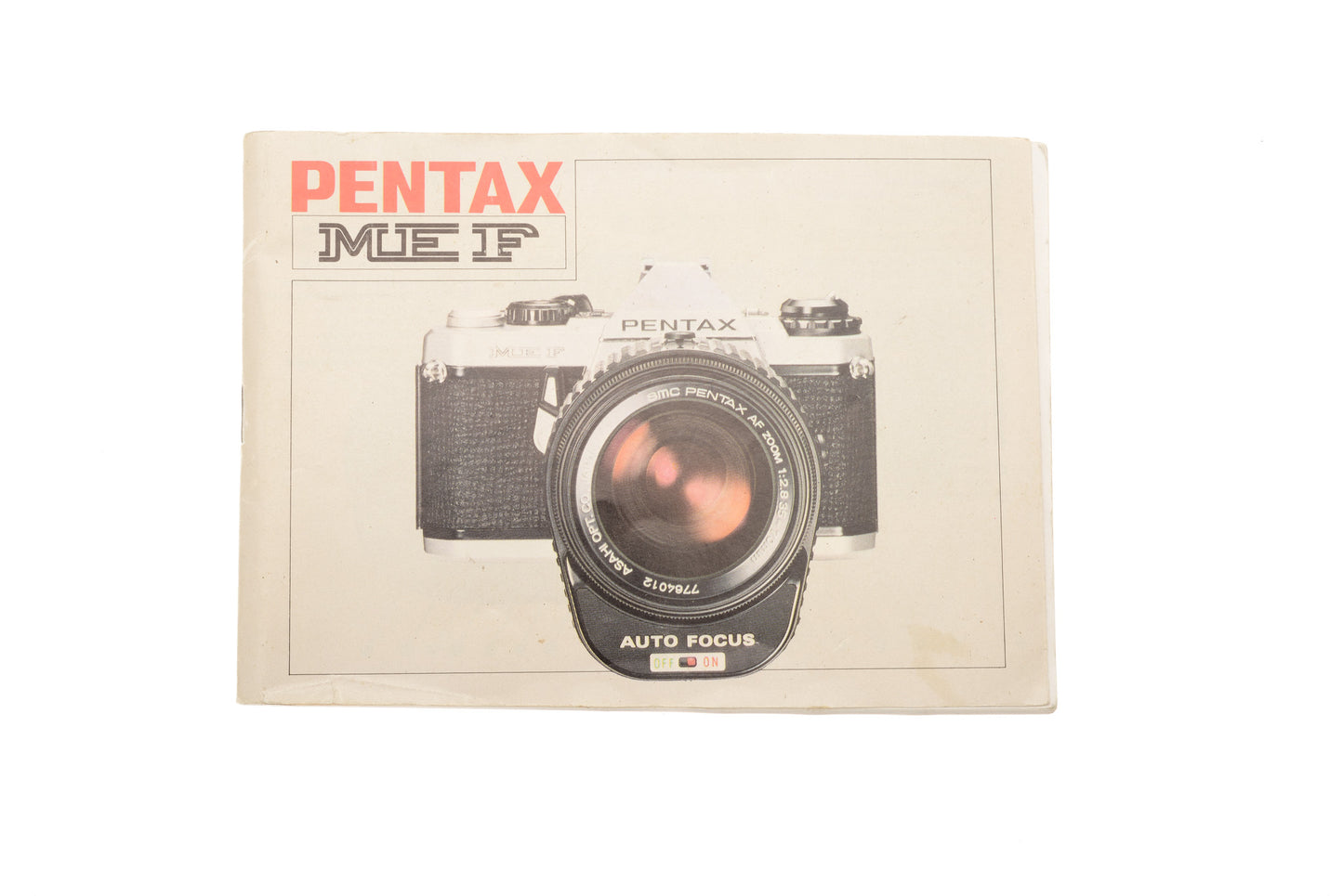 Pentax ME F Instruction Manual