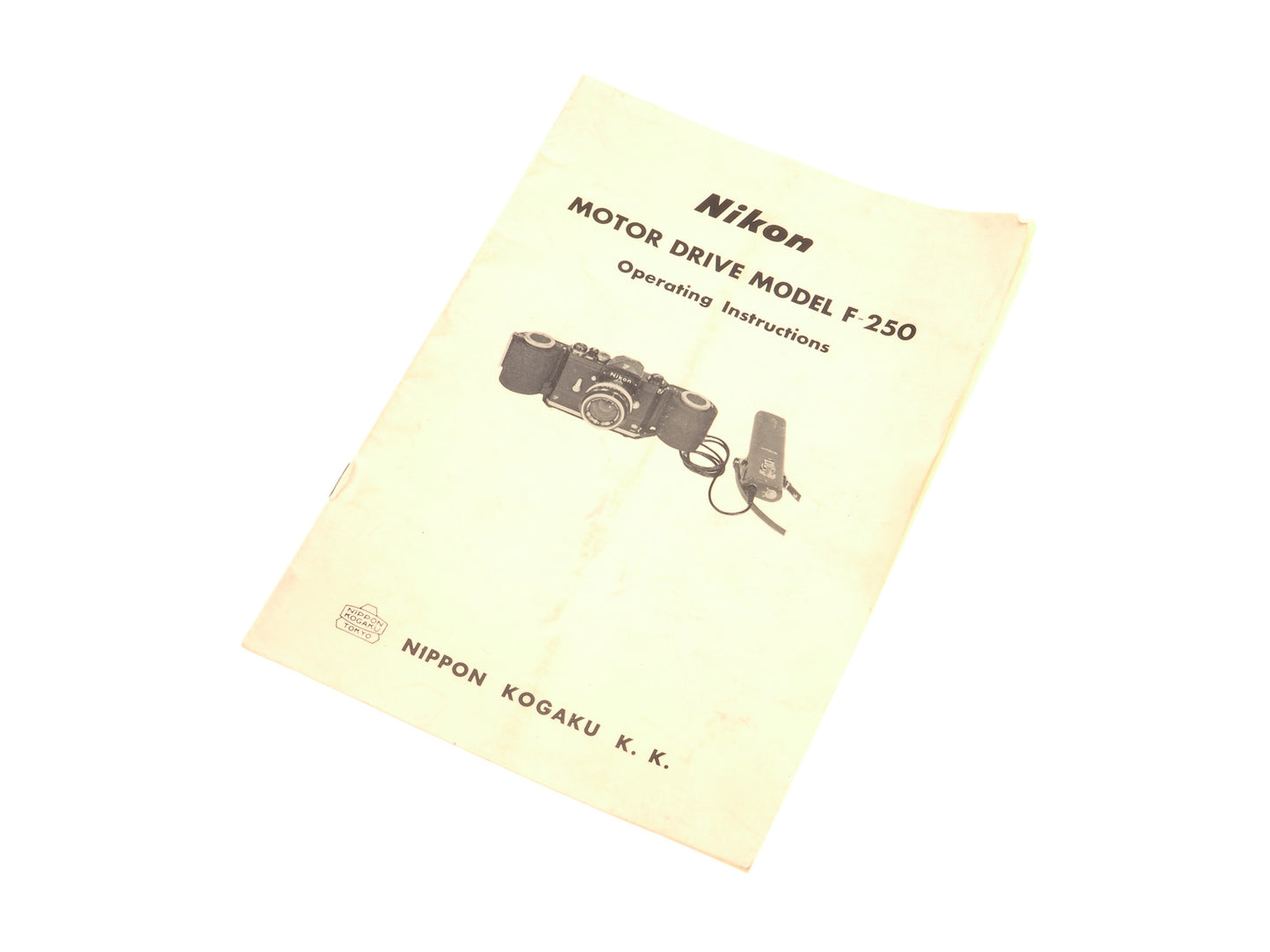 Nikon Motor Dirve Model F-250 Instructions - Accessory