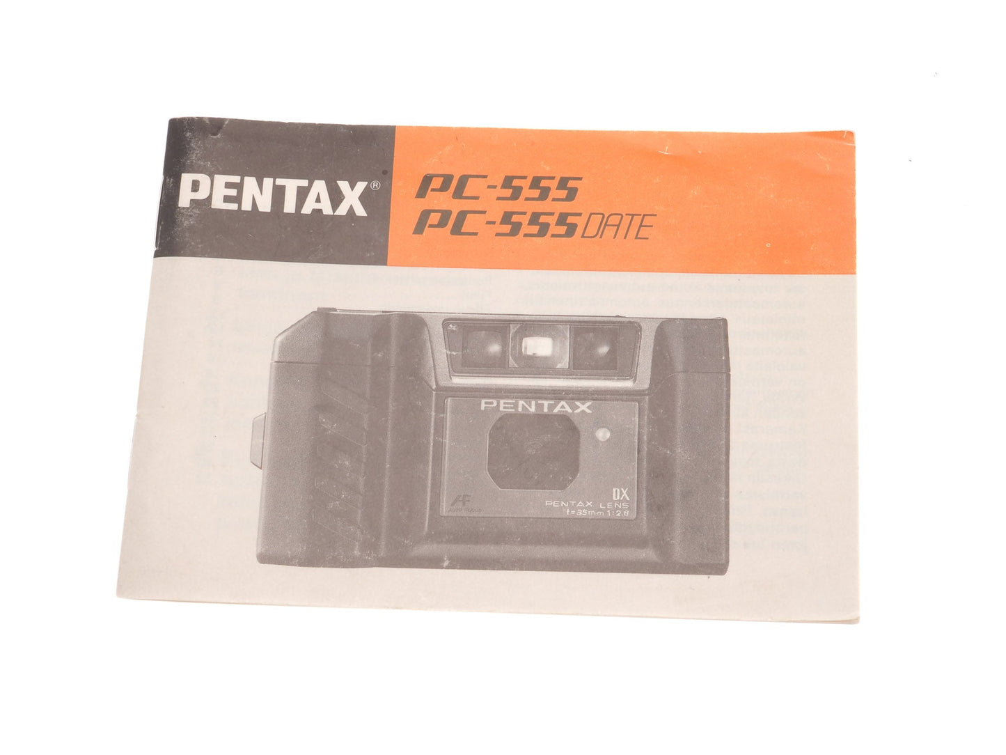 Pentax PC-555 Instructions