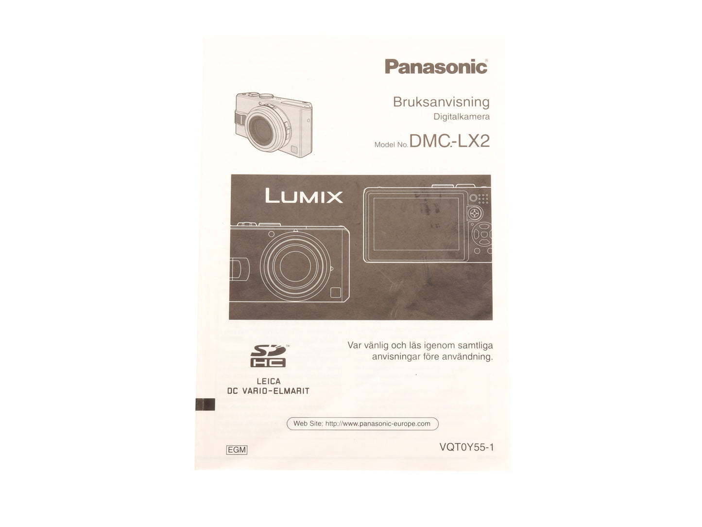 Panasonic Lumix DMC-LX2 Instructions