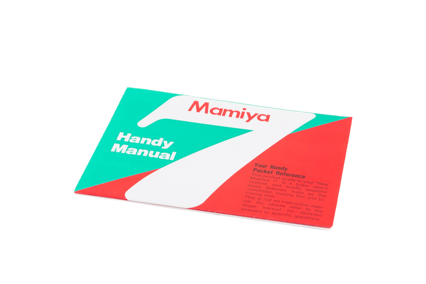 Mamiya 7 Handy Manual - Accessory