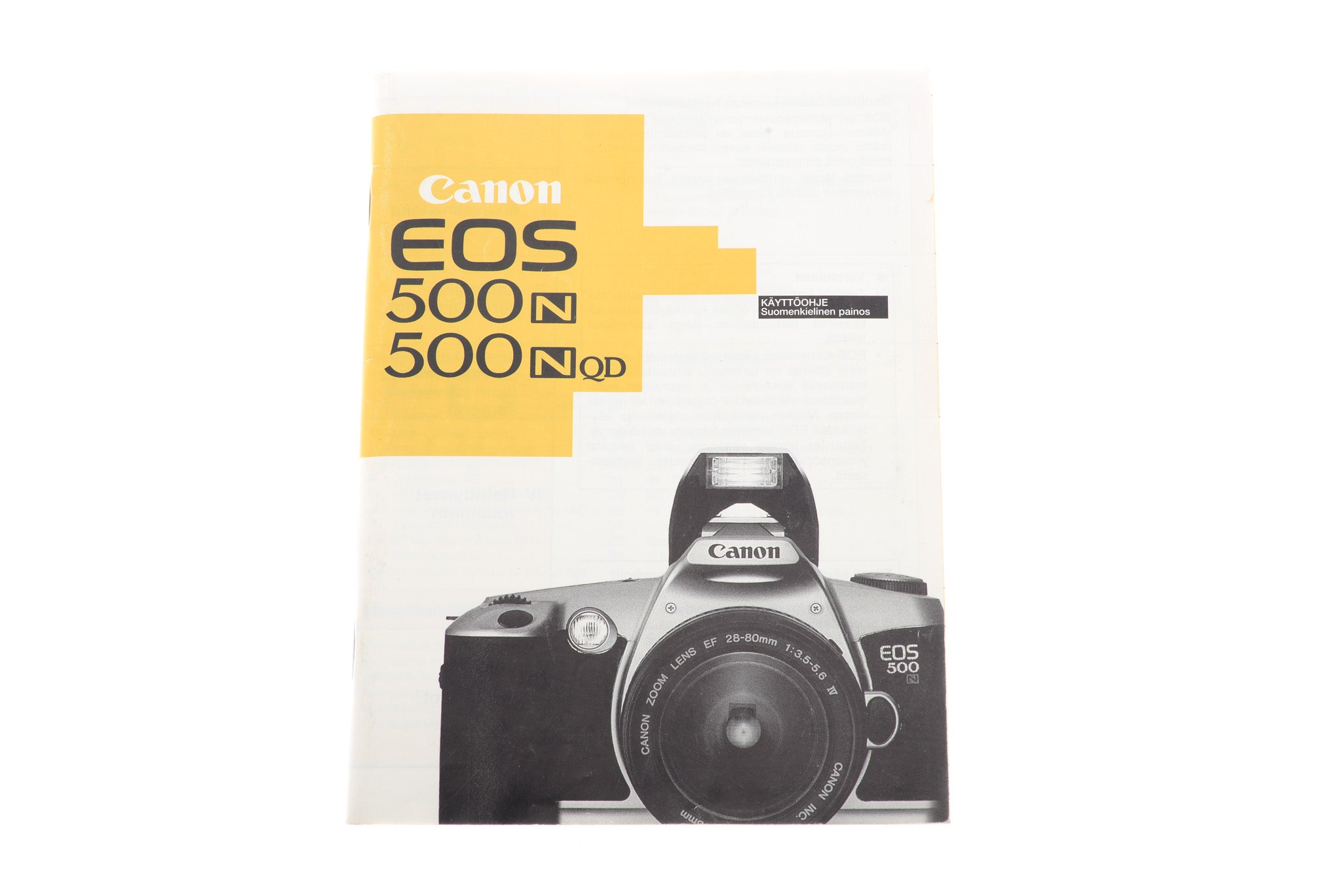 Canon EOS 500N/500NQD Instructions – Kamerastore