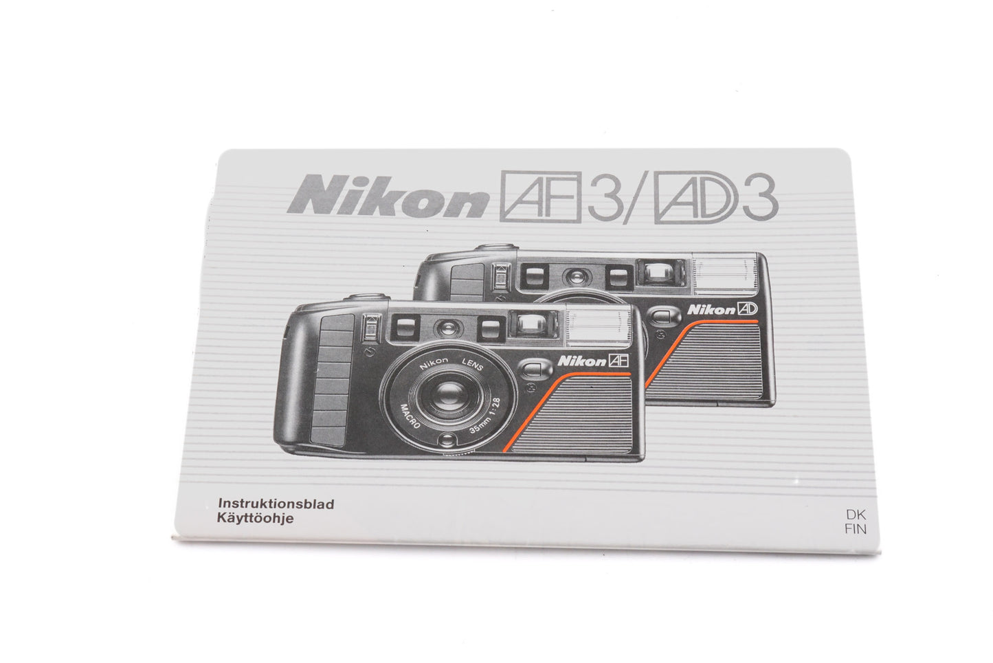 Nikon AF3 / AD3 Instructions