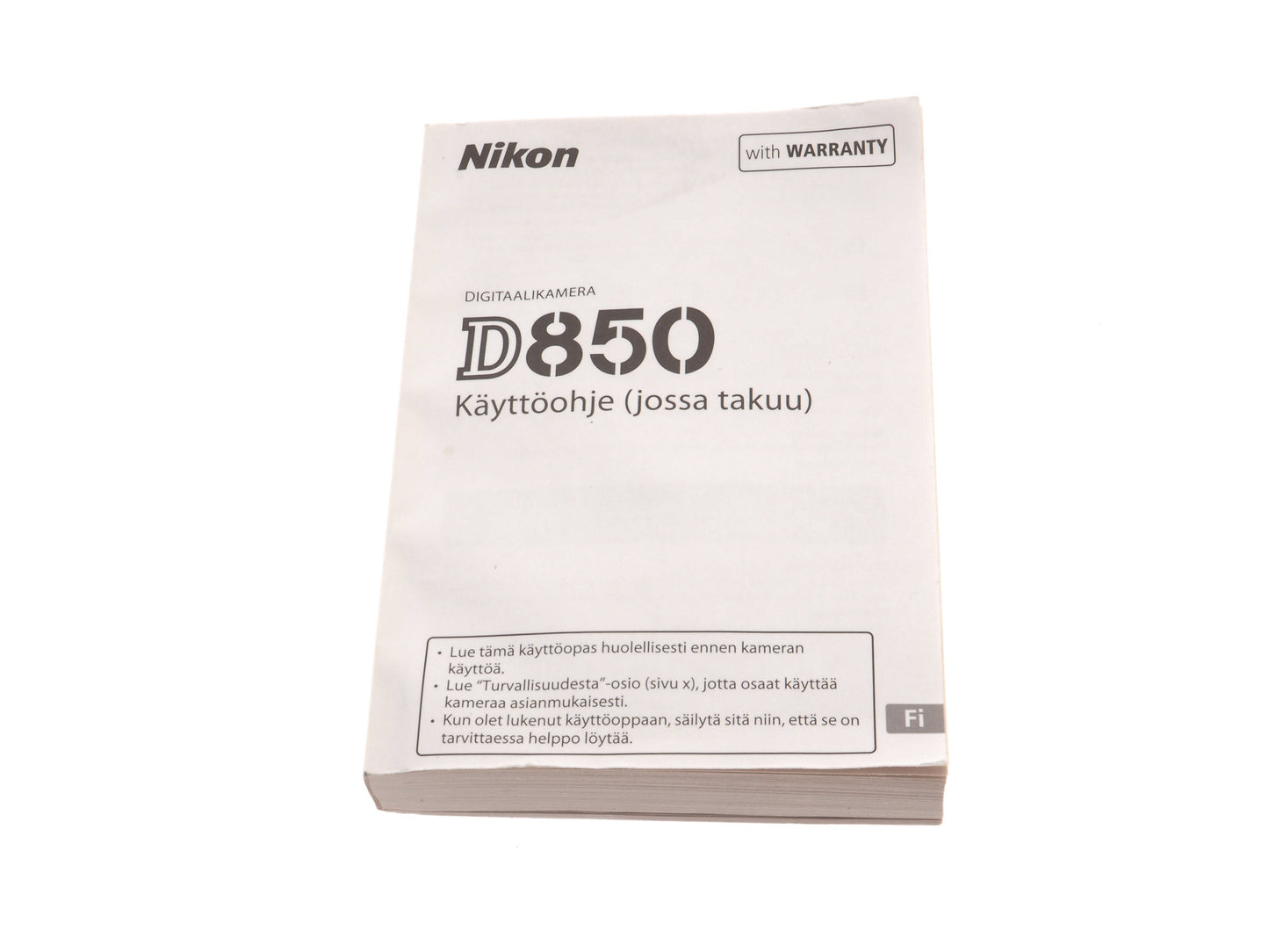 Nikon D850 Instructions - Accessory