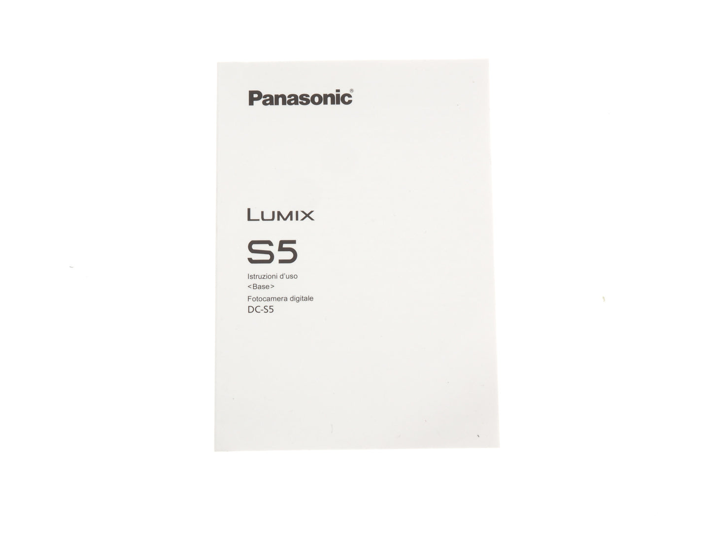 Panasonic Lumix DC-S5 Instructions