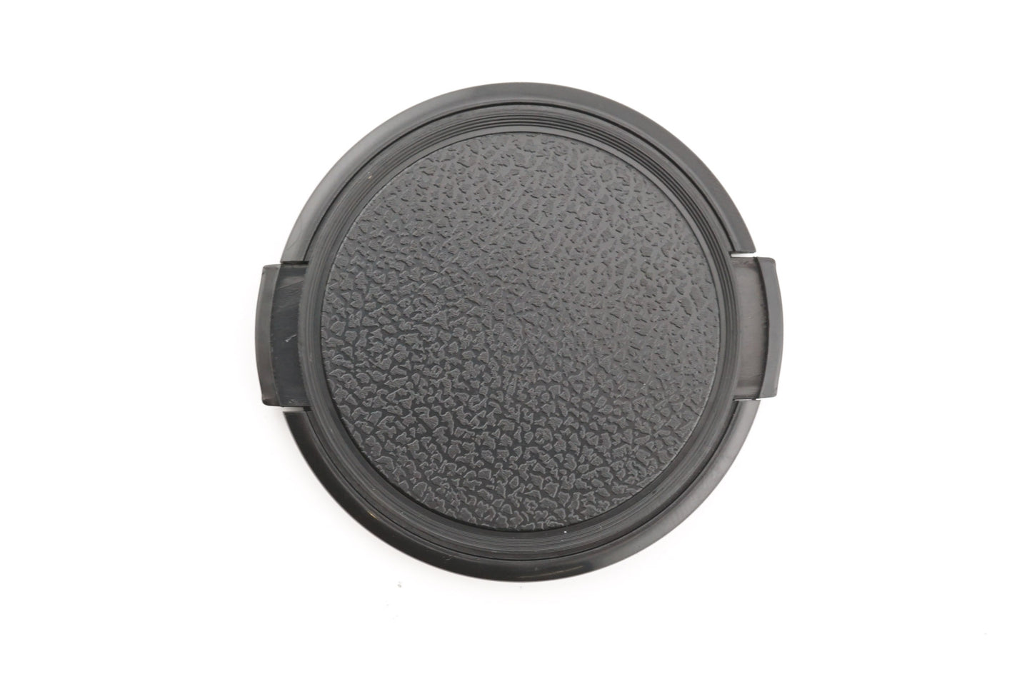 A replacement lens cap from the backside. The lens cap size (mm) choices correspond to your lens filter thread diameter.