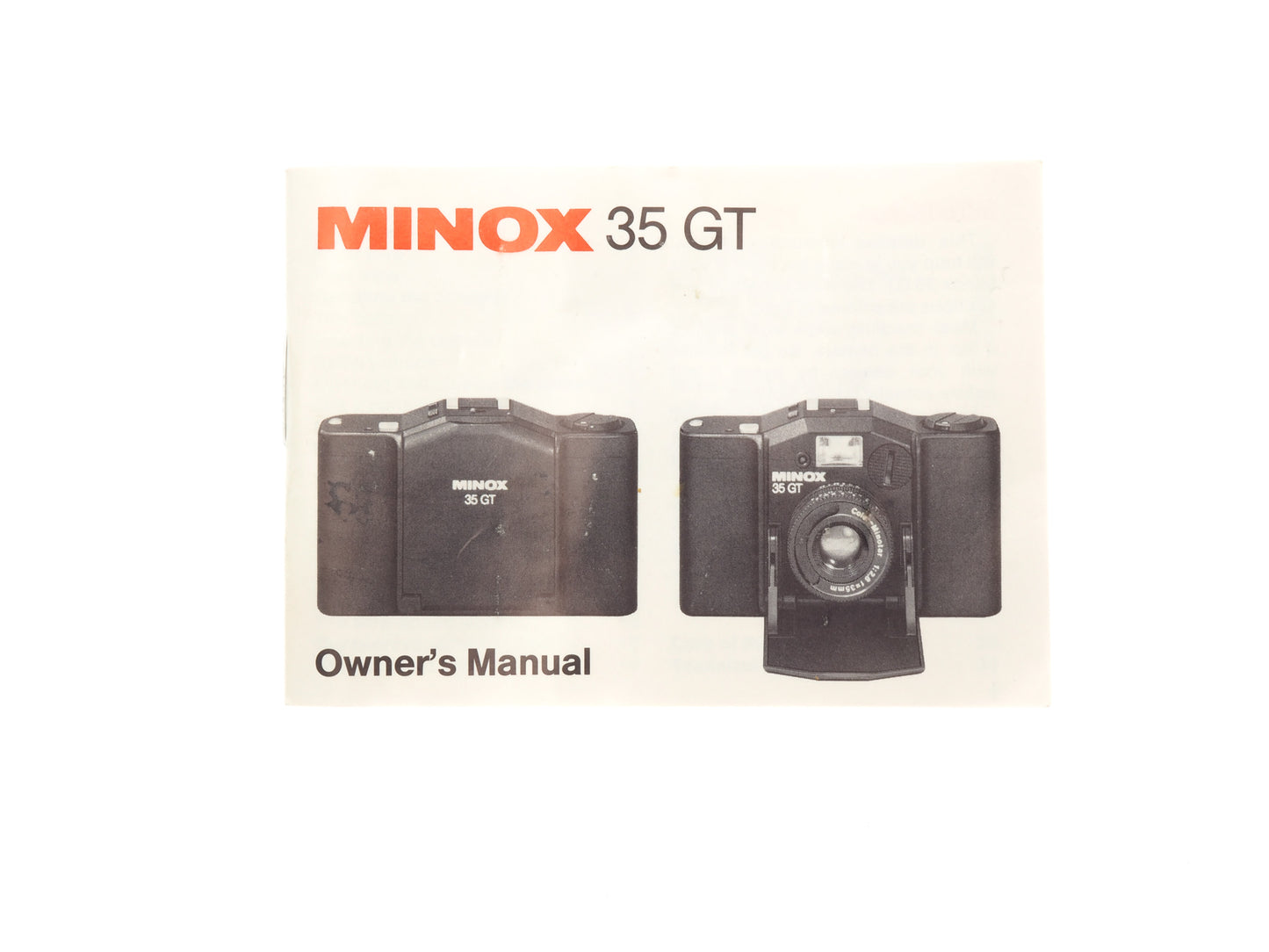 Minox 35 GT Instructions