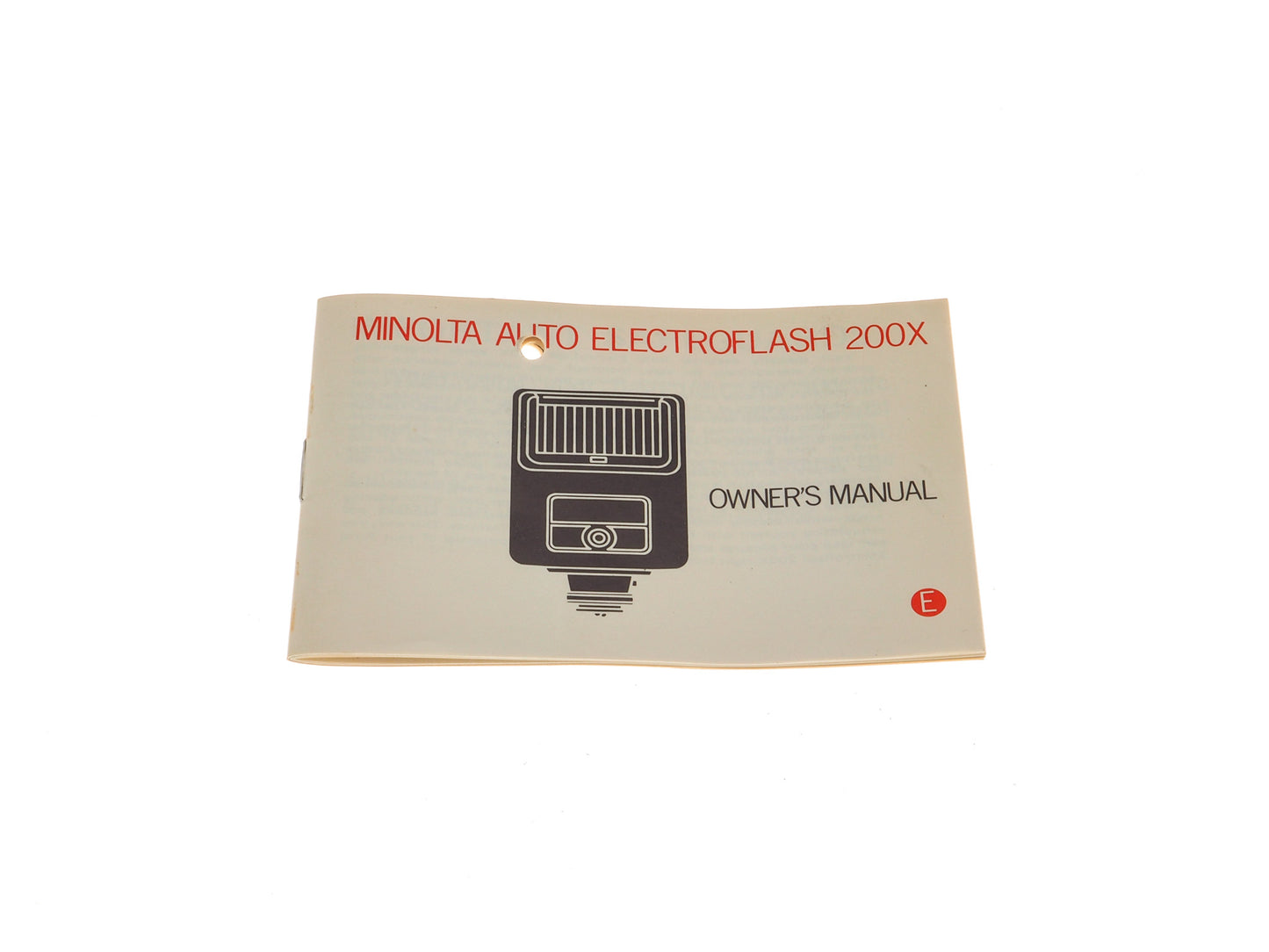 Minolta Auto Electroflash 200X Manual - Accessory