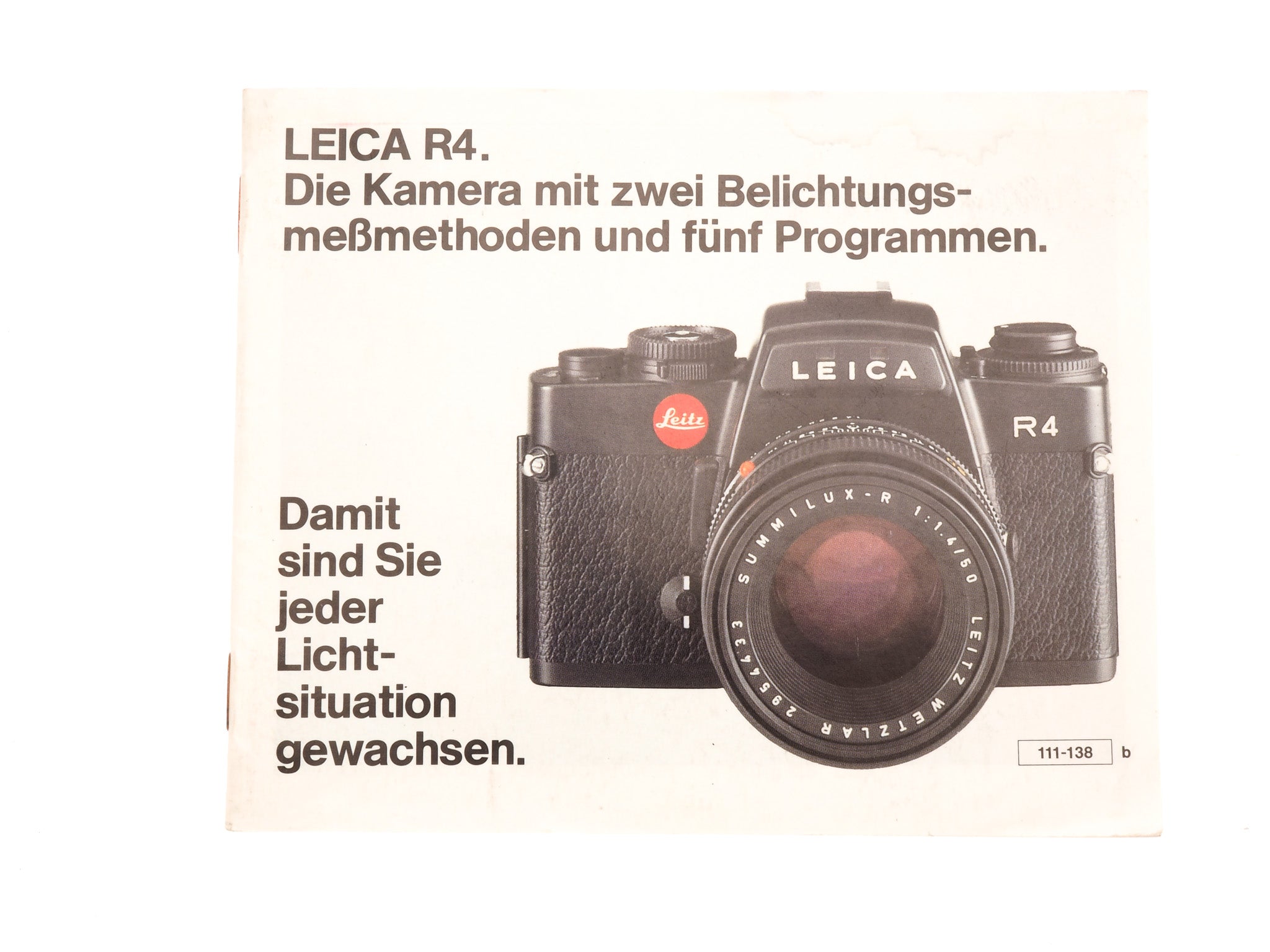 Leica R4 Anleitung – Kamerastore
