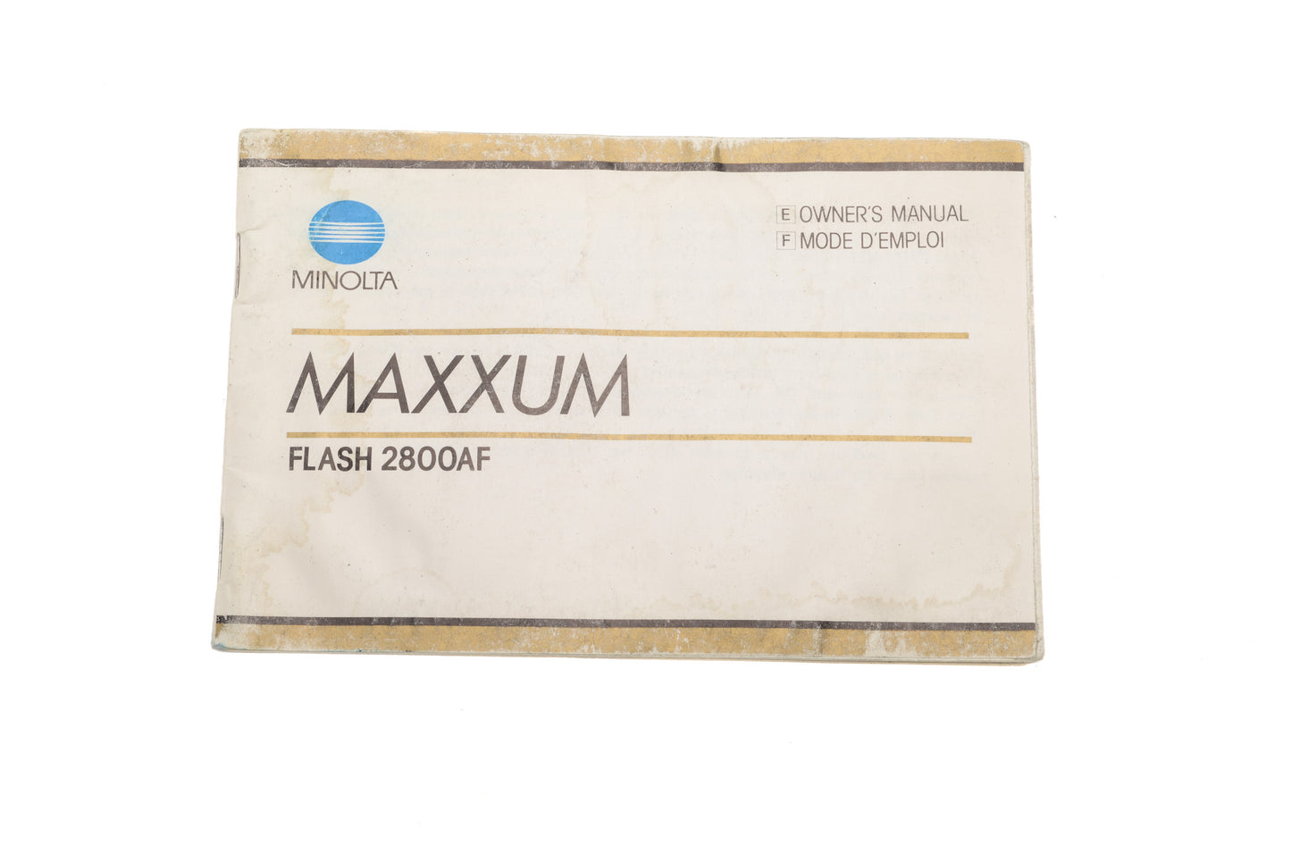 Minolta Maxxum Flash 2800 AF Instructions