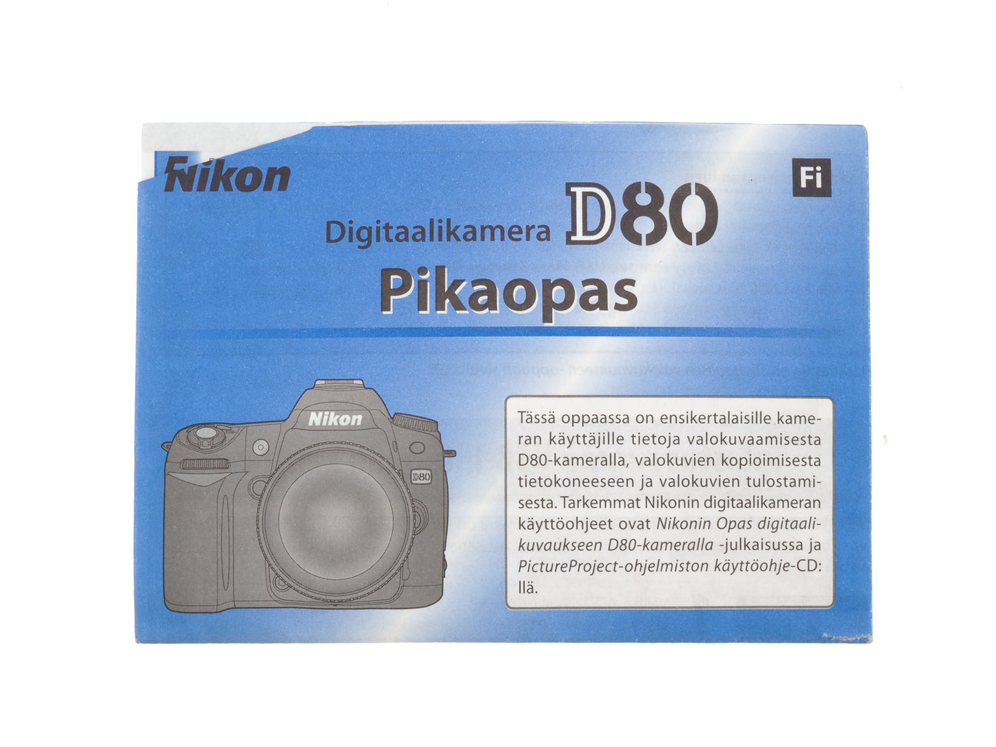 Nikon D80 Quick Instruction Manual