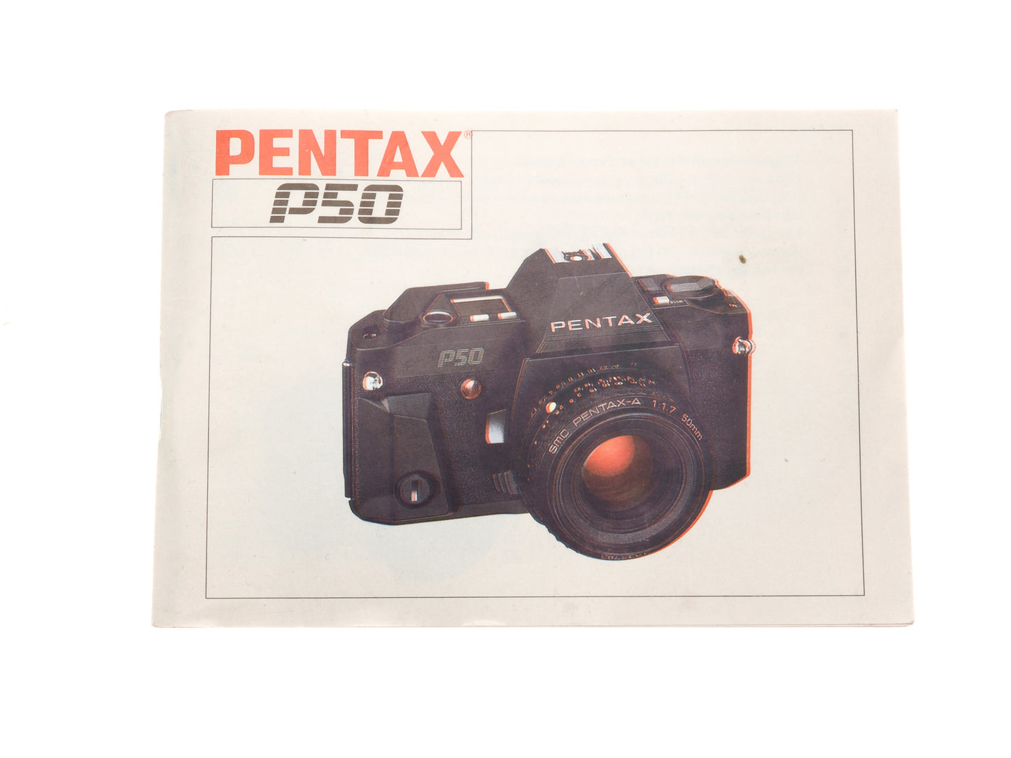 Pentax P50 Instructions
