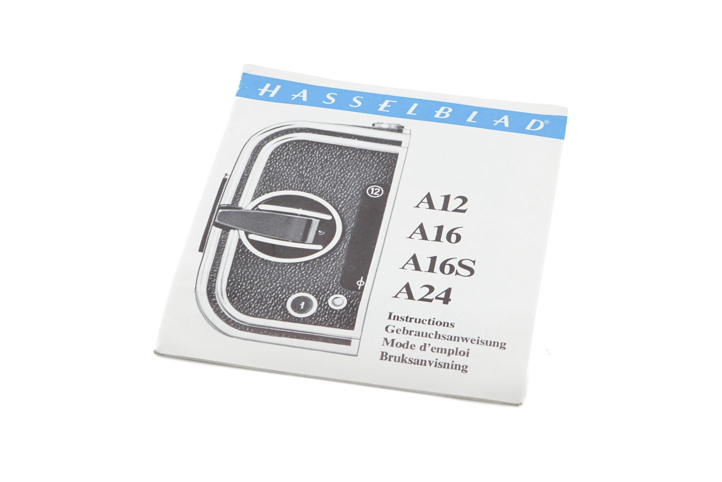 Hasselblad A12/A16/A16S/A24 Film Magazine Instructions - Accessory