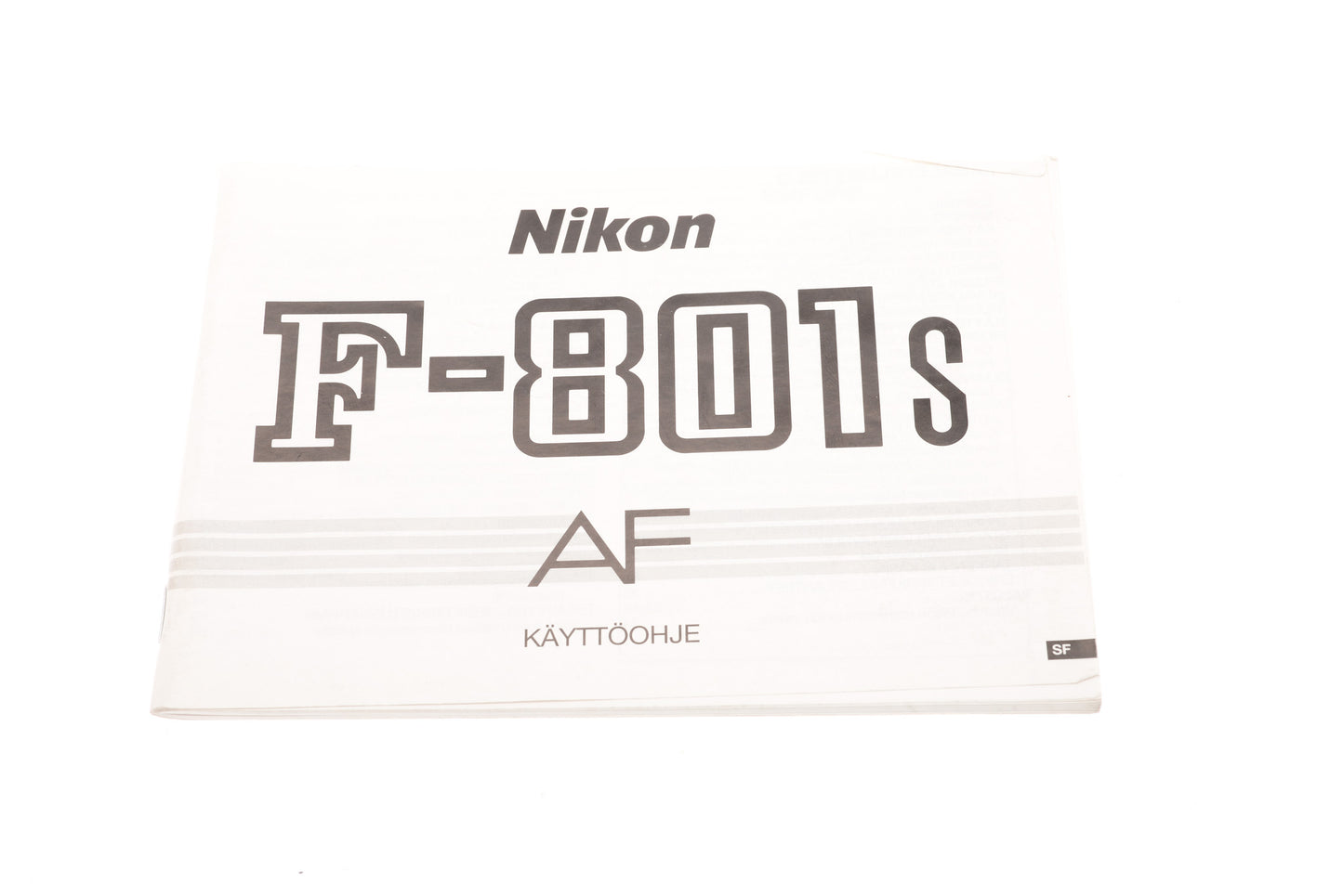 Nikon F-801s AF Instructions