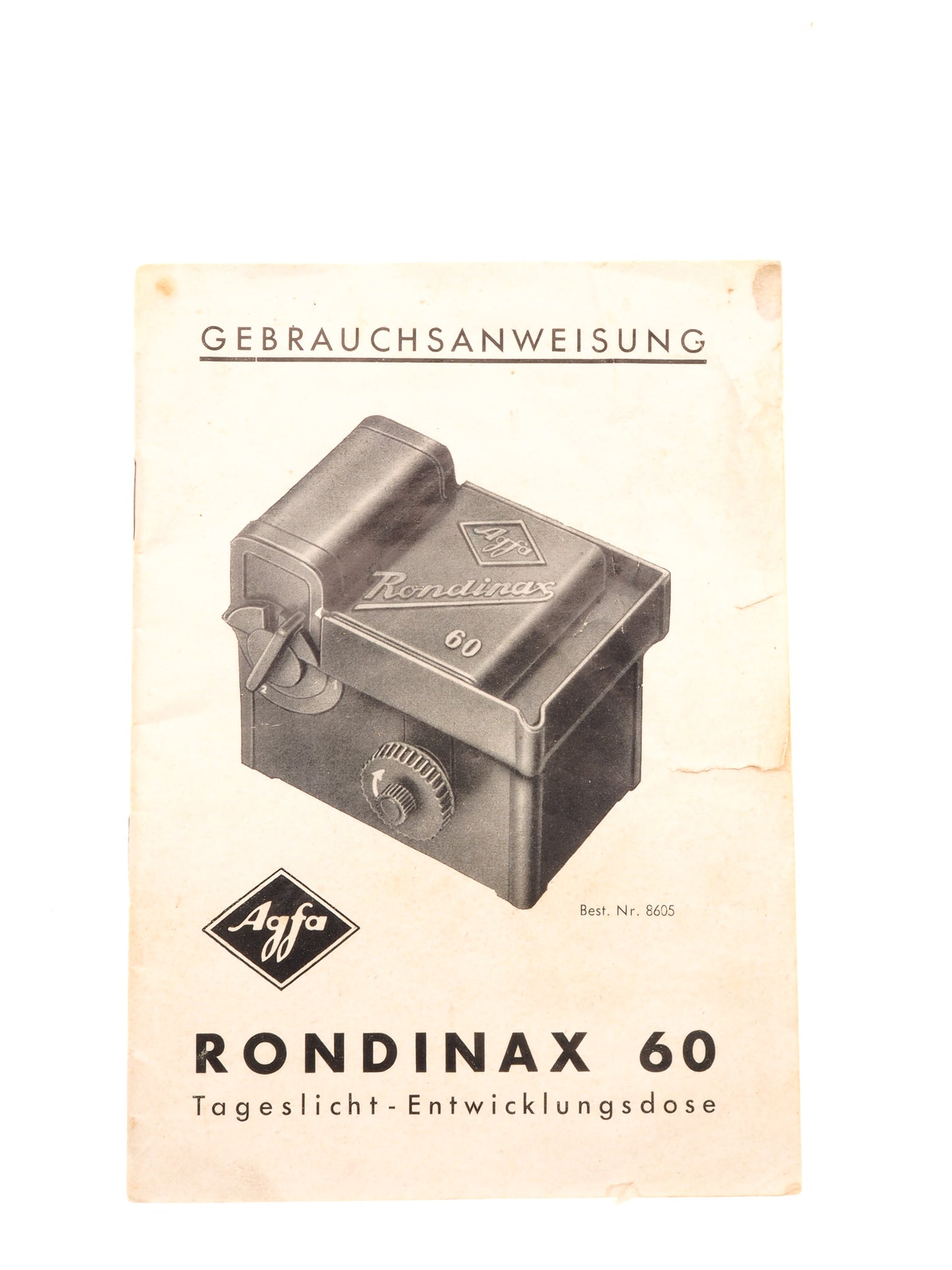Agfa Rondinax 60 Instructions - Accessory