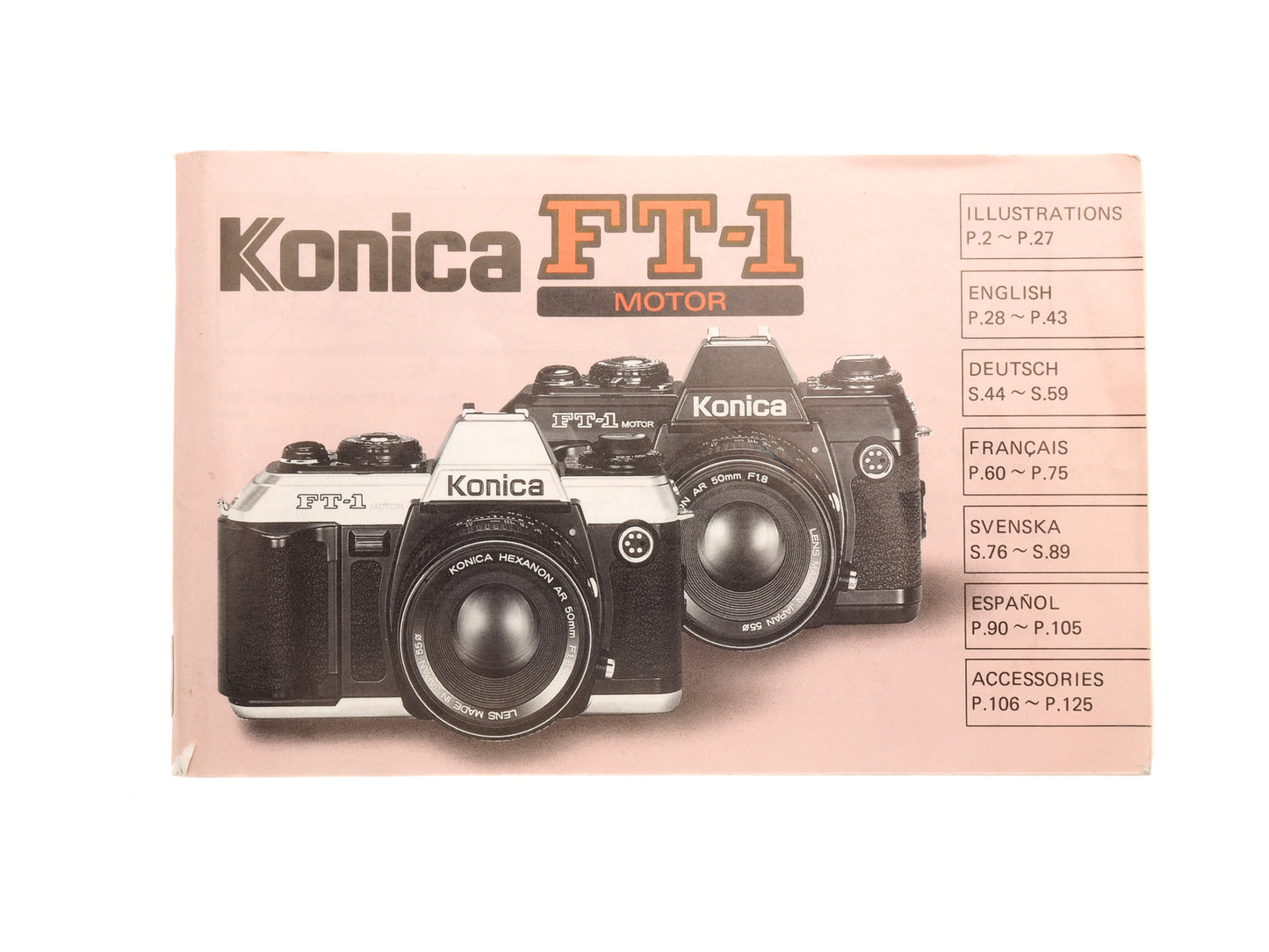 Konica FT-1 Motor Instructions