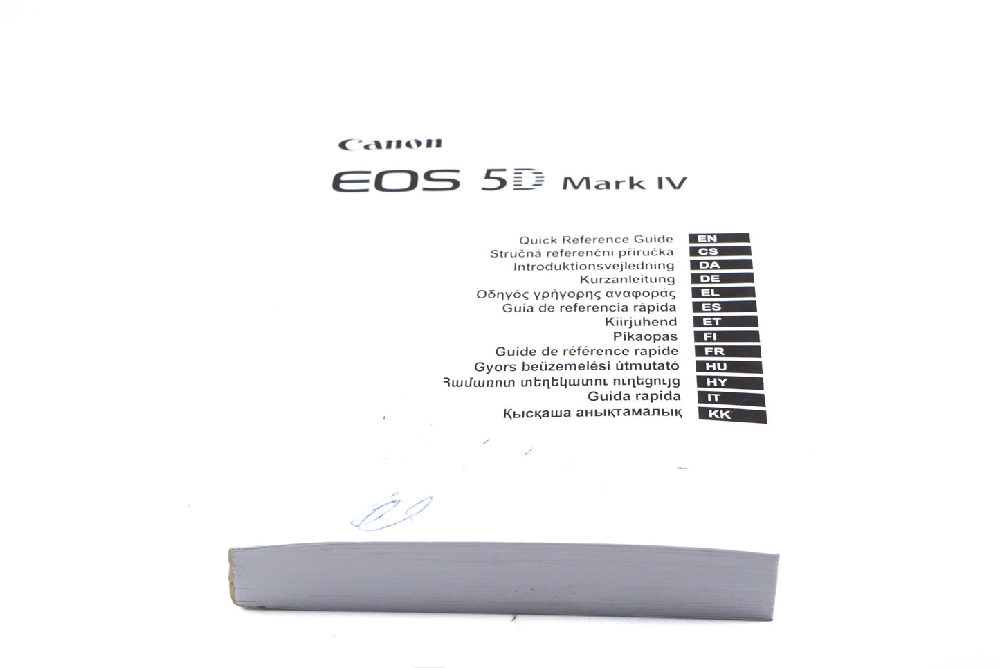 Canon 5D Mark IV Quick Reference Guide