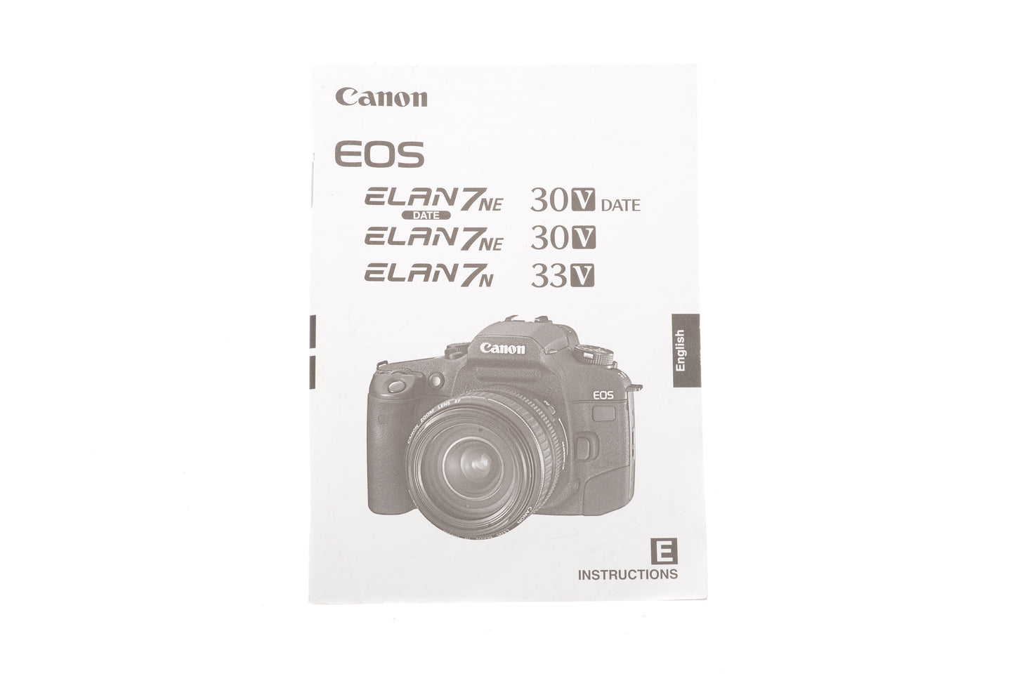 Canon EOS Elan 7NE / 30V Instructions - Accessory