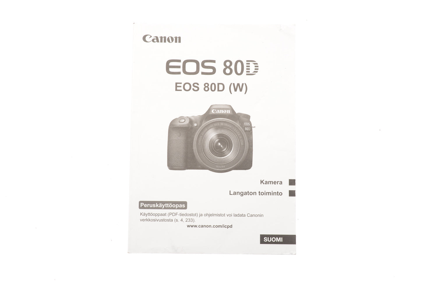 Canon EOS 80D Instructions - Accessory