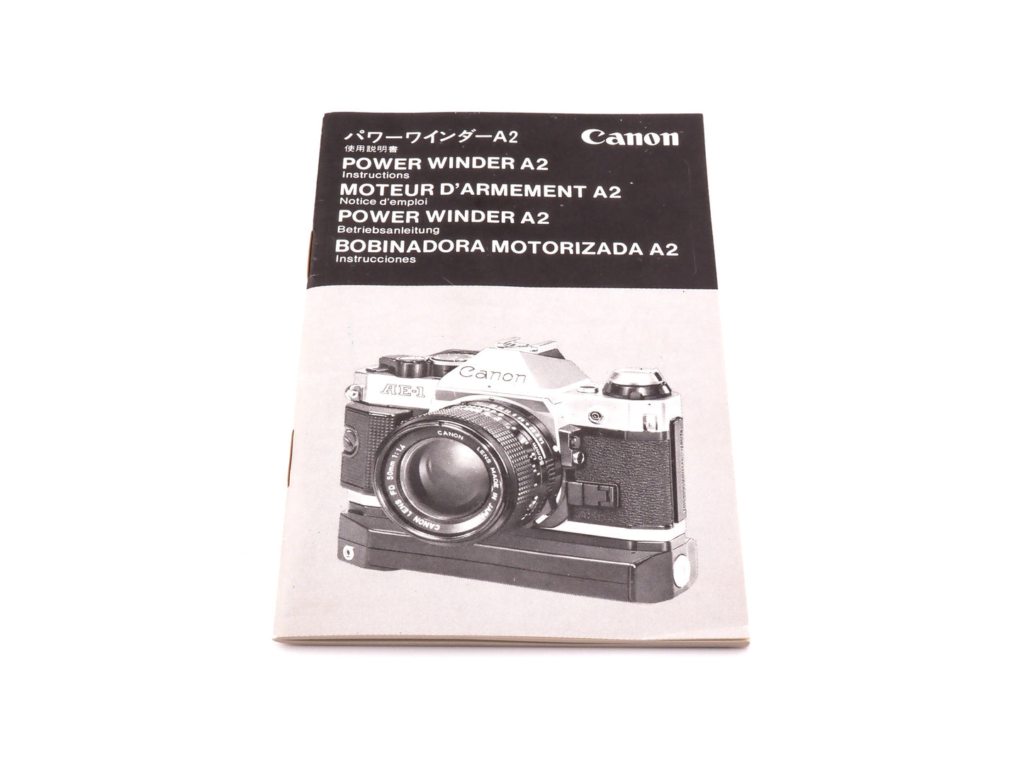 Canon Power Winder A2 Instructions - Accessory