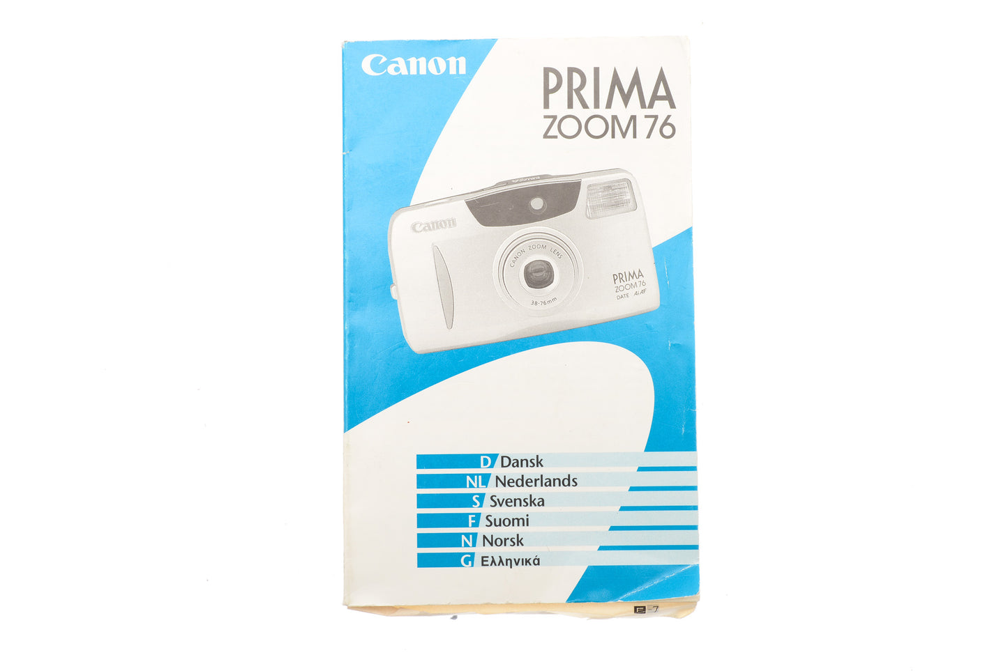 Canon Prima Zoom 76 Instructions - Accessory