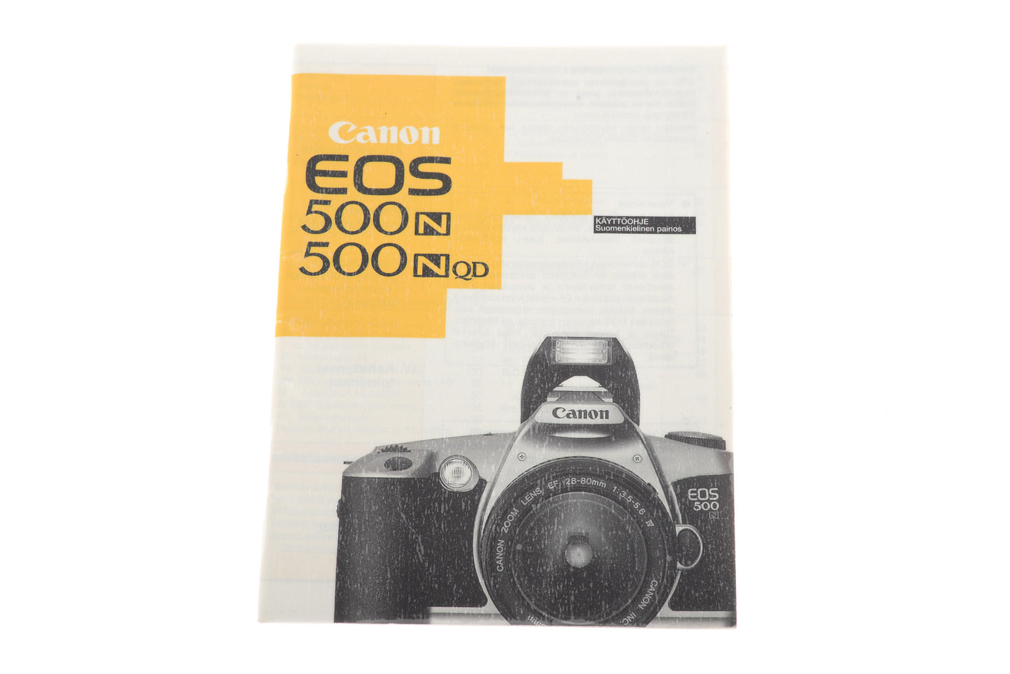 Canon EOS 500N/500NQD Instructions