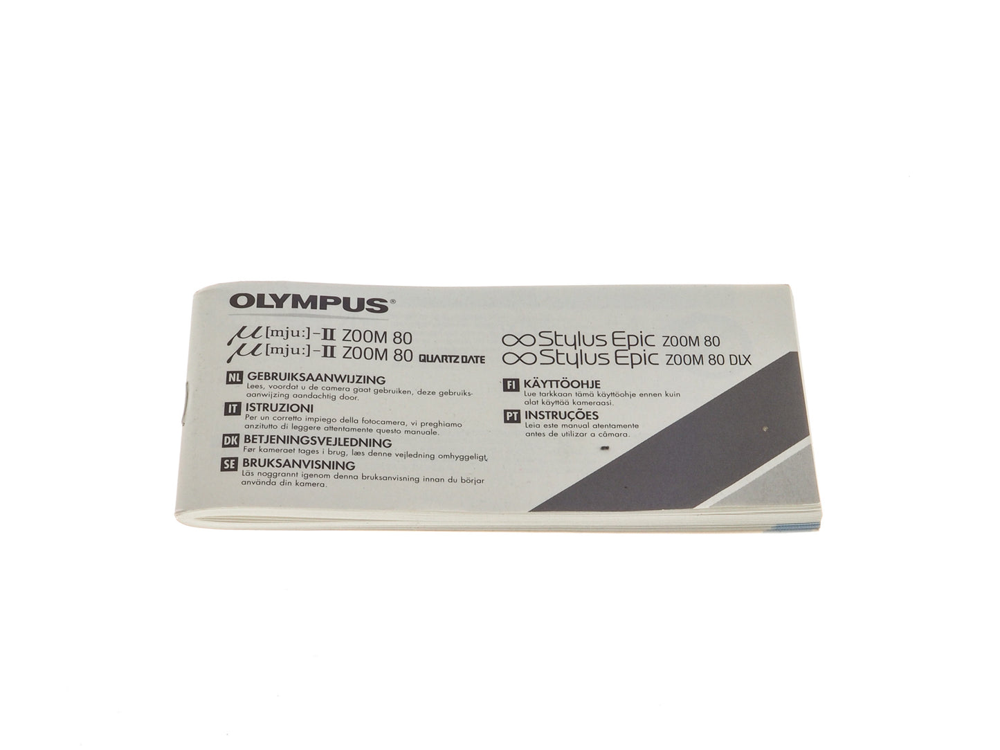 Olympus Mju-II Zoom 80 / Zoom 80 Quartz Date Instructions