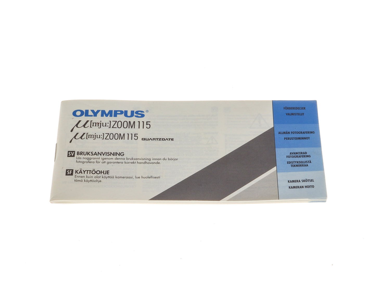 Olympus Mju ZOOM 115 (Quartz Date) Instructions