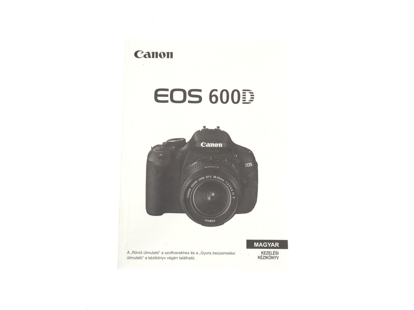 Canon EOS 600D Instructions