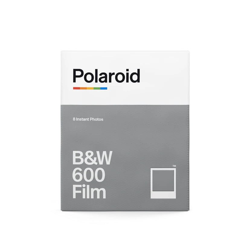 Polaroid black and white film package on a white background. For Vintage Polaroid 600 Cameras.