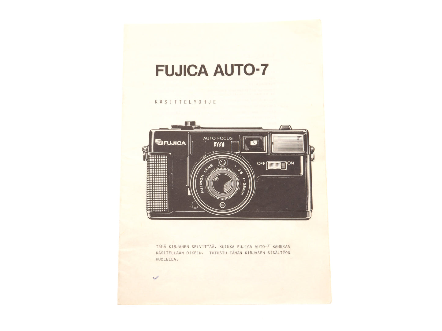 Fujica Auto-7 Instruction Manual - Accessory