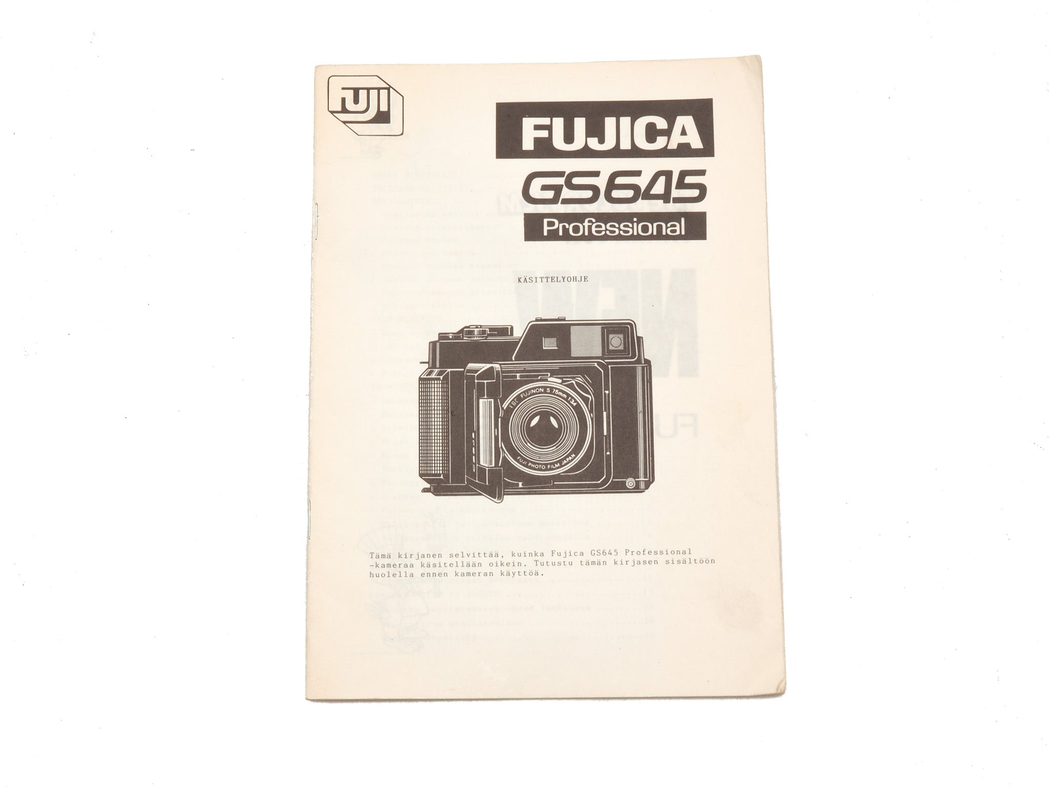 Fujica GS645 Professional Instruction Manual - Accessory