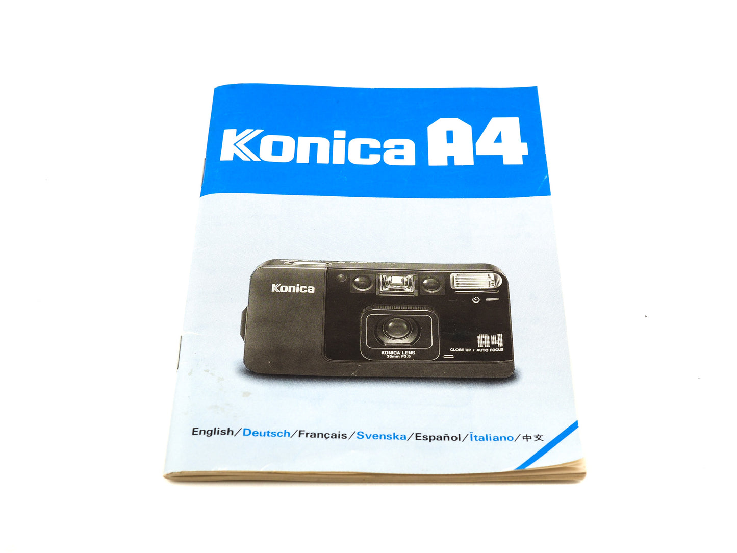 Konica A4 Instructions - Accessory