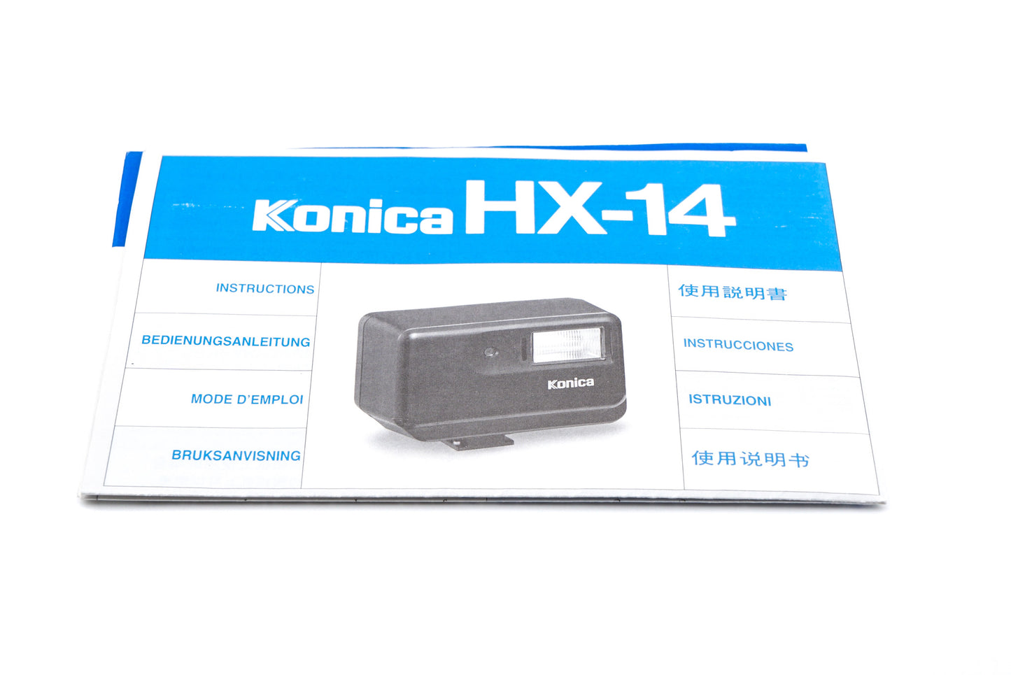 Konica HX-14 Flash Instructions - Accessory