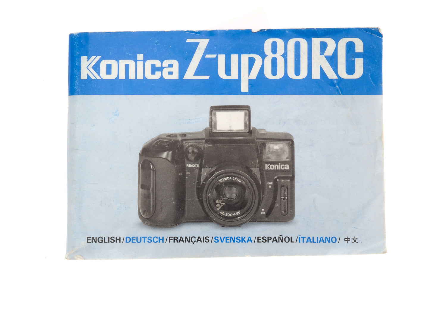 Konica Z-Up 80 RC Instructions - Accessory
