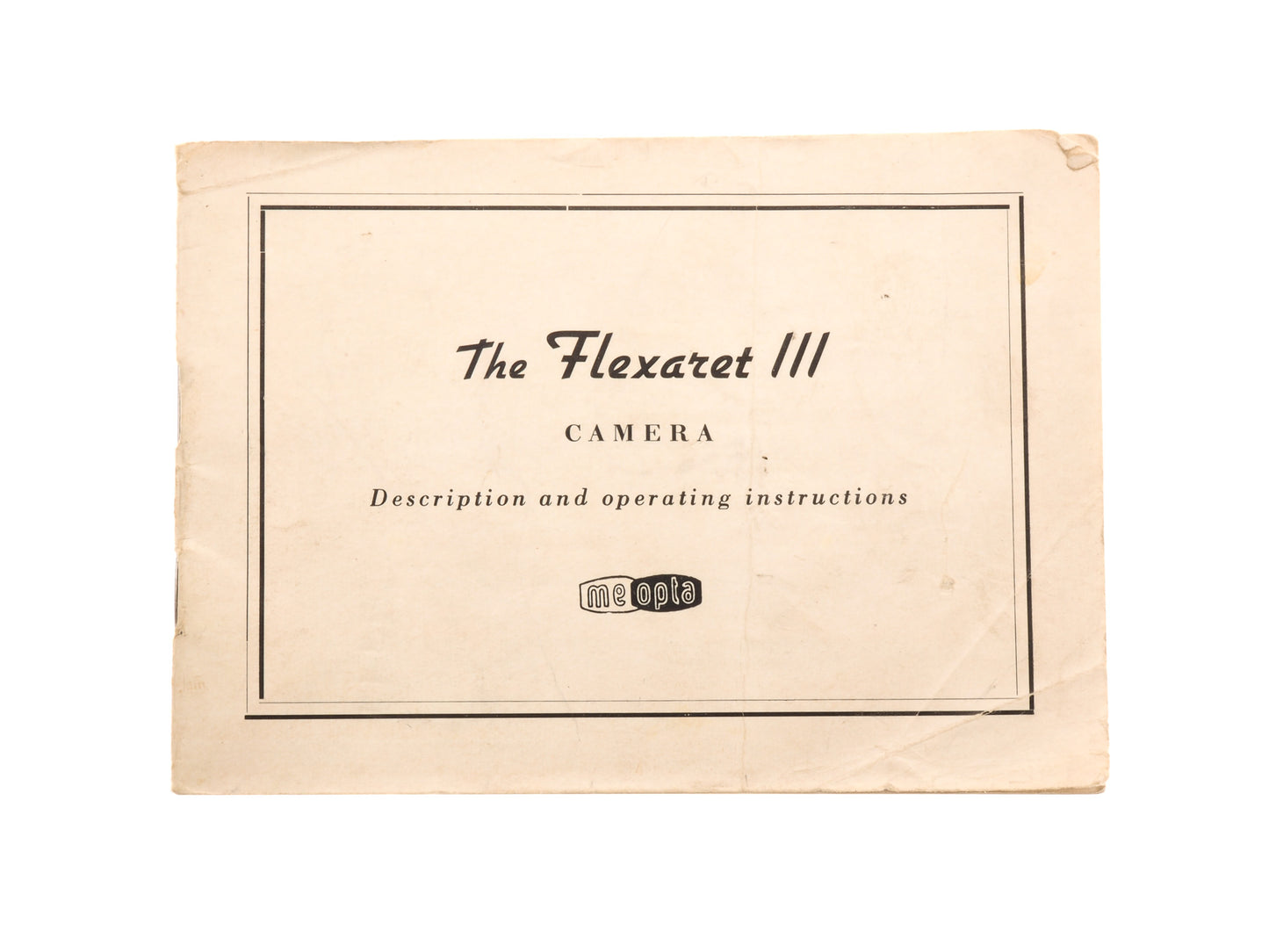Meopta The Flexaret III Instructions - Accessory