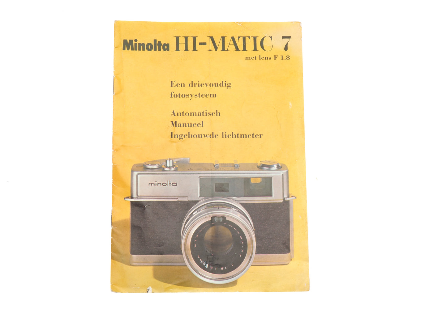 Minolta Hi-Matic 7 with Lens F1.8 Instructions - Accessory