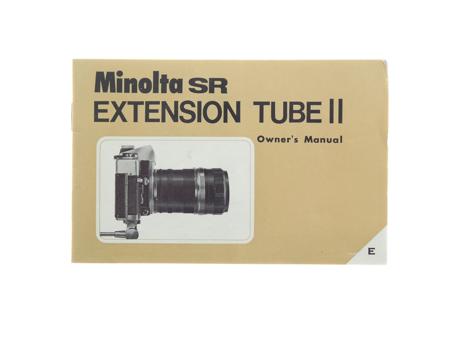 Minolta SR Extension Tube II Instructions - Accessory