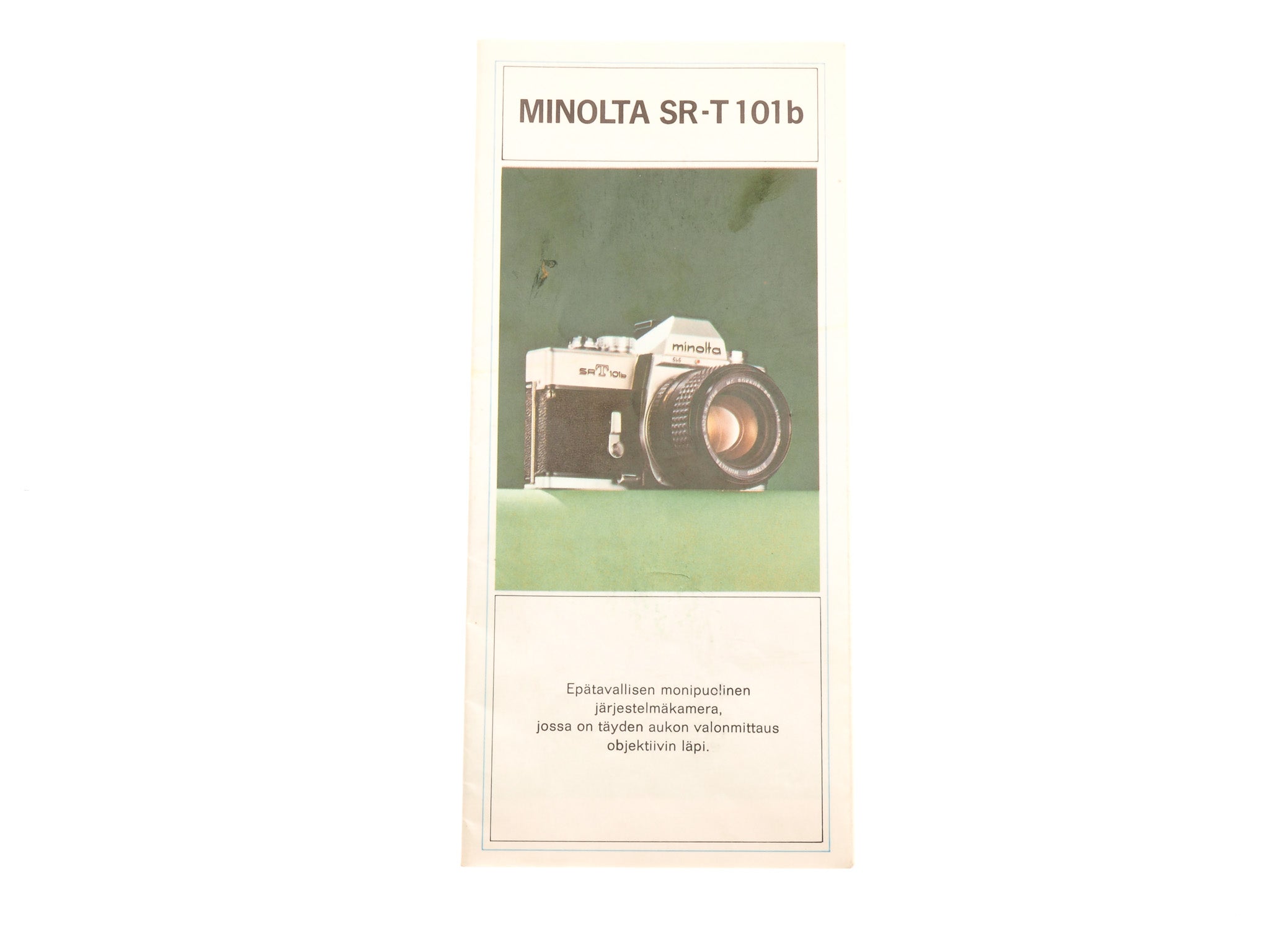 Minolta SRT 101b Instruction Manual Accessory Kamerastore