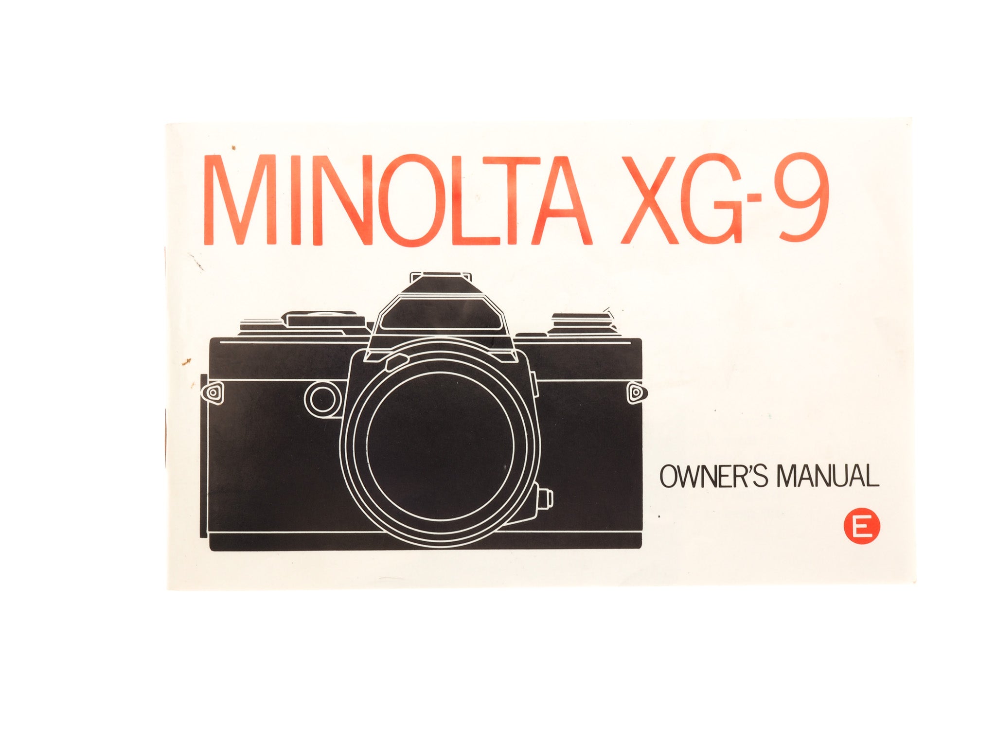 Minolta XG-9 Owner's Manual – Kamerastore