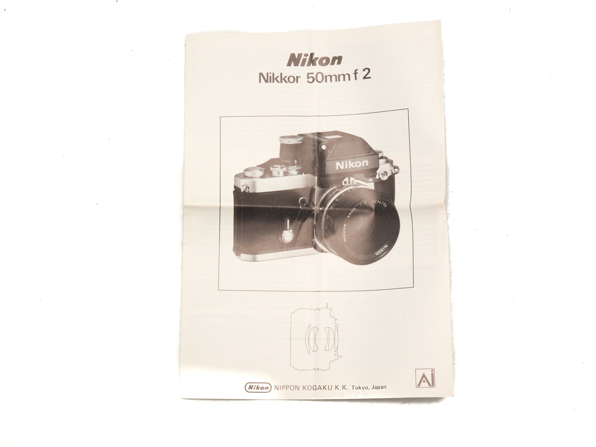 Nikon Nikkor 50mm f/2 Instructions - Accessory – Kamerastore