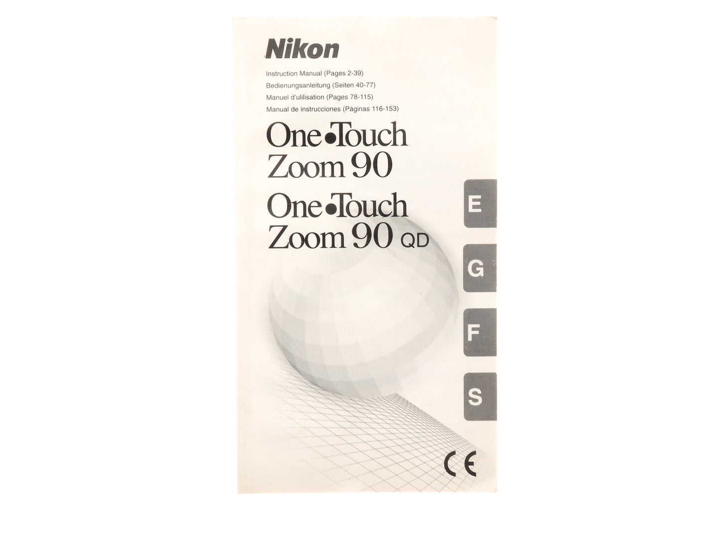 Nikon One Touch Zoom 90 (QD) Instructions - Accessory