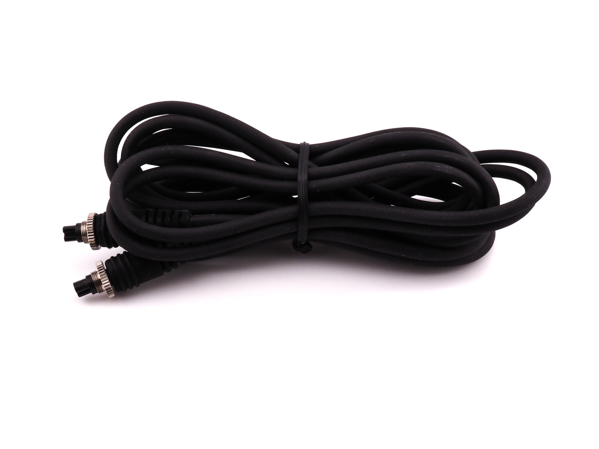 Câble Spiralé Synchronisation Flash 3,5 Mm Vers Prise PC - Longueur Extensible 30 Cm à 100 Cm, Compatible Avec La Plupart Des Flashs (Canon, Nikon, Yongnuo...)