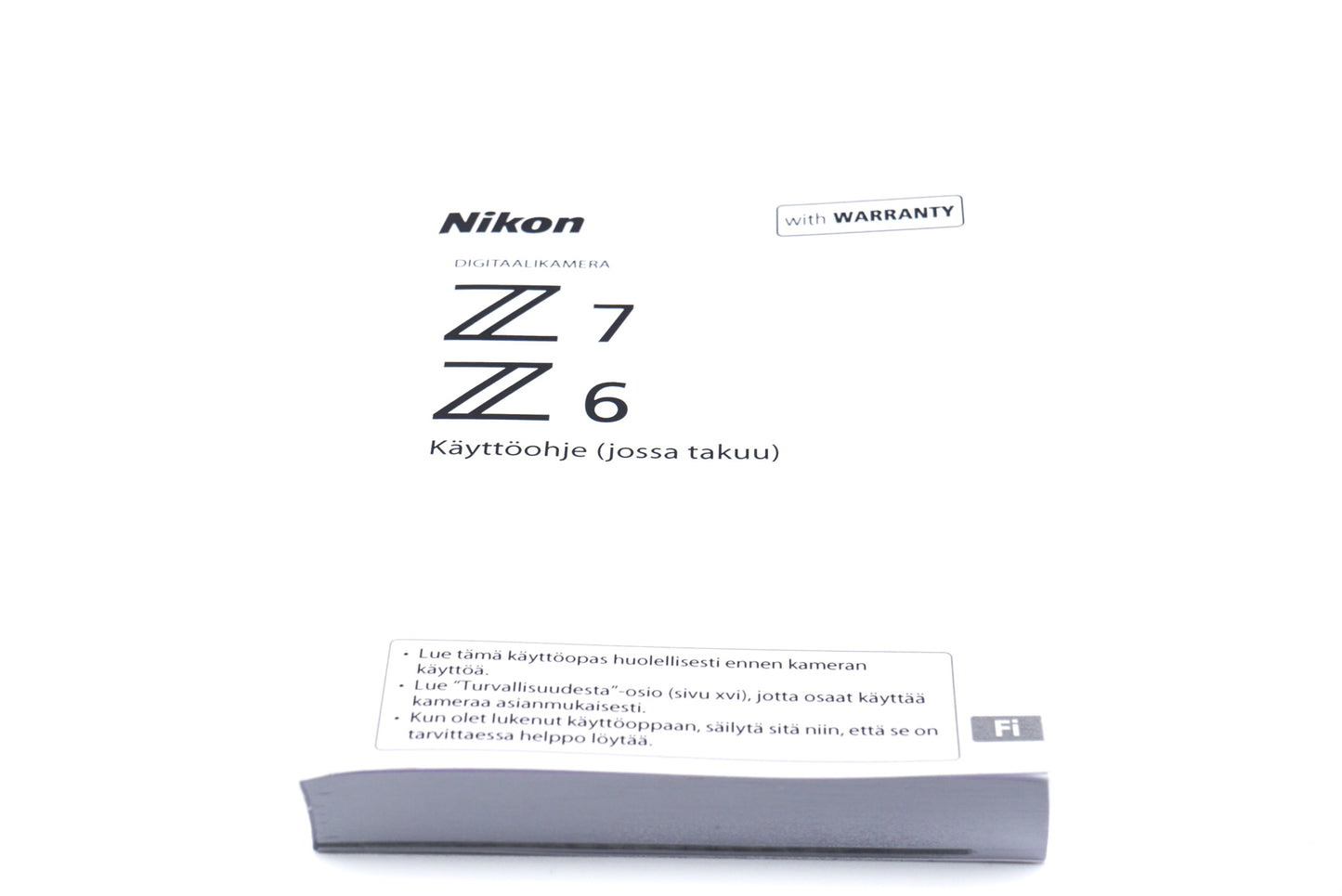 Nikon Z6 / Z7 Instructions - Accessory