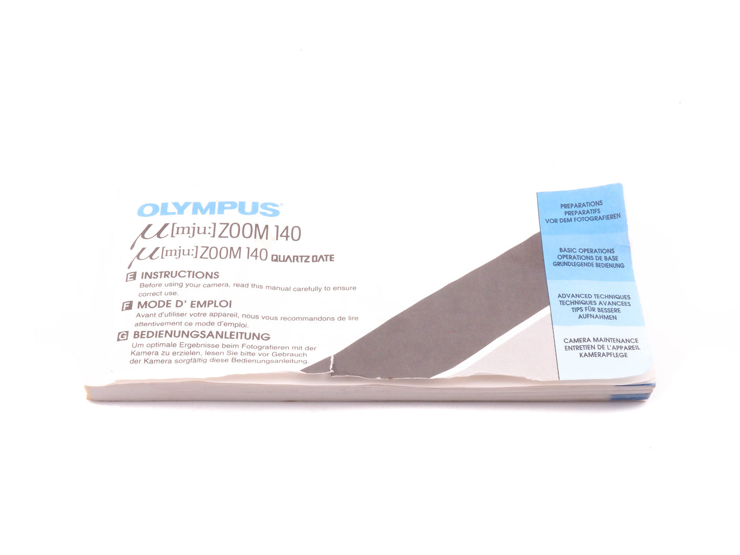 Olympus Mju Zoom 140 (Quartz Date) Instructions - Accessory