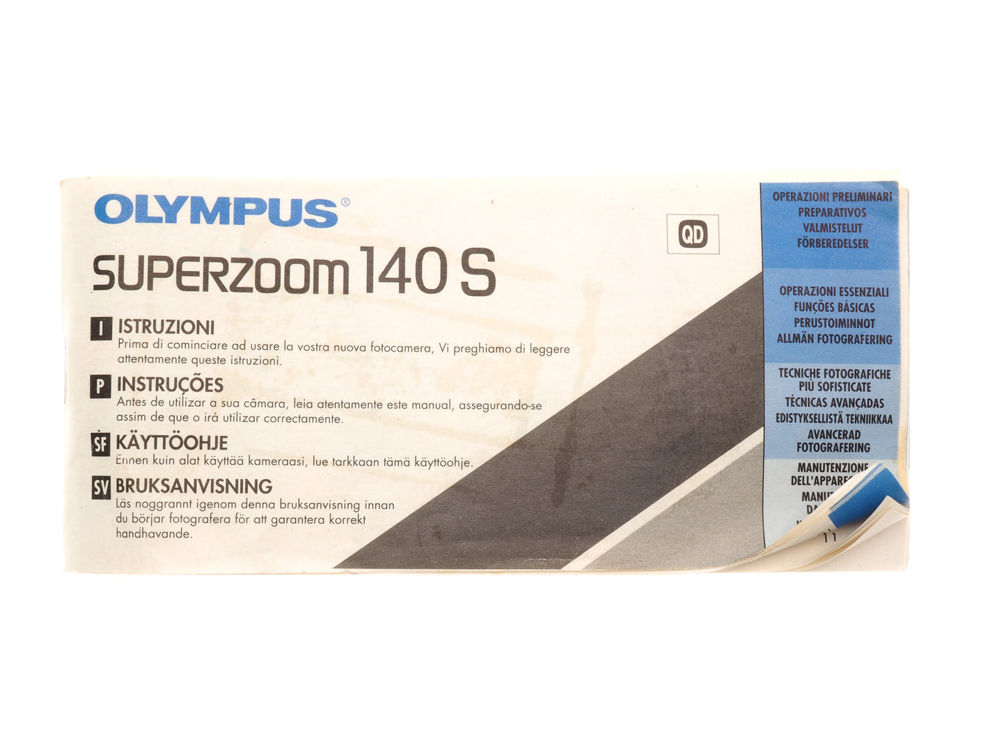 Olympus Superzoom 140 S Instructions - Accessory